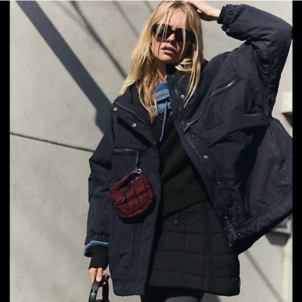 FP Movement by Free People Dark Blue Utility Jacket